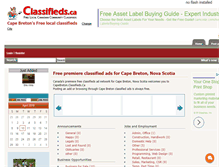 Tablet Screenshot of capebreton.classifieds.ca