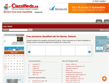 Tablet Screenshot of barrie.classifieds.ca